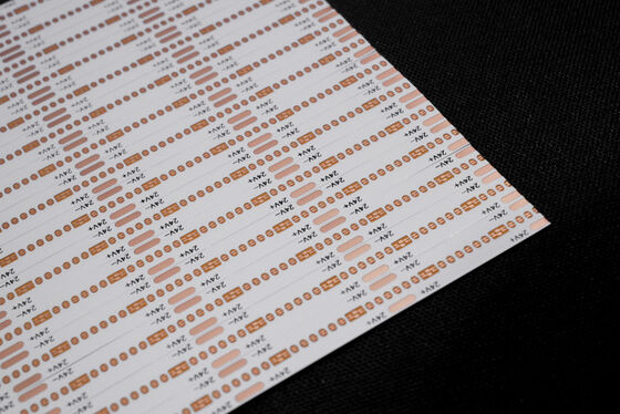 kopen Turnkey LED-productie: Flexibel PCB-ontwerp, fabricage & COB LED-stripverlichting -488/m-8*503-12v Dubbellaags FPC dubbelzijdig witte film, zwarte tekst, OSP-antioxidant voor elektronische printplaat online manufacture