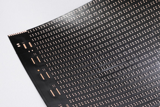 Custom Flexible PCB Assembly Double-sided Black Text LED Flexible Display Screen FPC