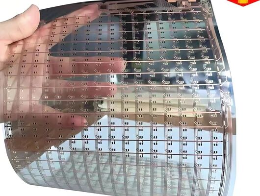 Transparant Flexibel LED Scherm met Dubbellaags Printplaat en Brandbeveiligingsklasse V0 voor Eenvoudige Installatie